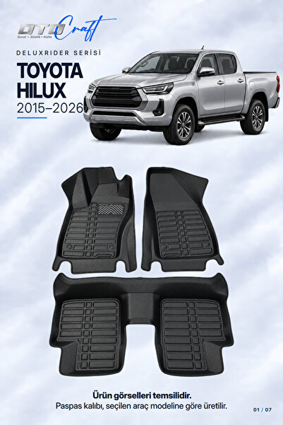 OTOCRAFT Toyota Hilux (2015-2026) Araca Özel DeluxRider Lüks Havuzlu Paspas T...
