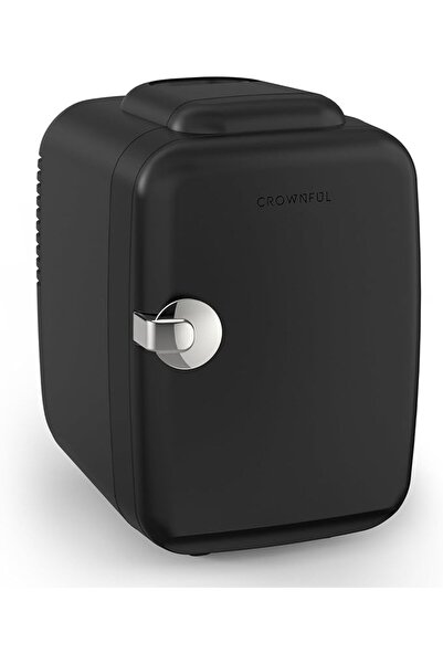 CROWNFUL ثلاجة صغيرة، سعة 4 لترات/6 علب، ثلاجة شخصية محمولة للتبريد والتدفئة،...