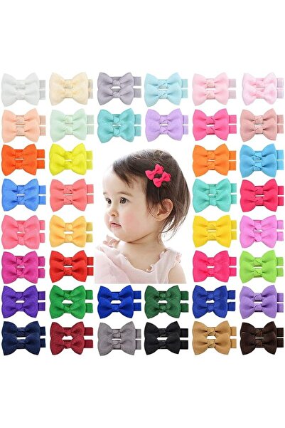 Generic 40PCS 2inch Baby Hair Clips,Fully Lined No Slip Hair Clips in 40 Colo...