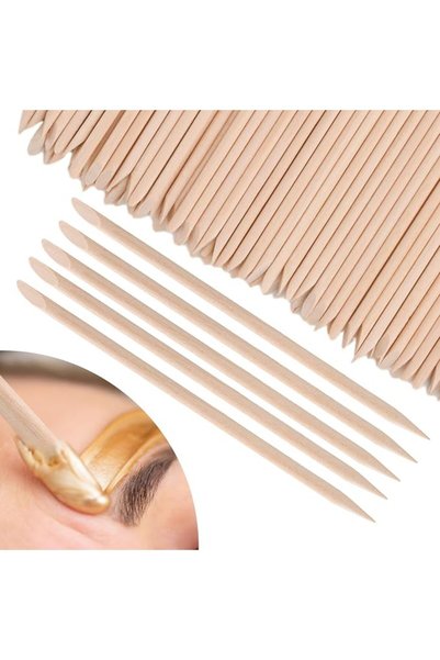 KASTWAVE أعواد شمع خشبية للحواجب والشفاه والأنف، ملاعق شمع صغيرة، أداة تطبيق ...