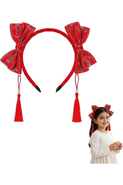 KASTWAVE Chinese New Year Headband, Red Lunar New Year Hair Hairband for Wome...