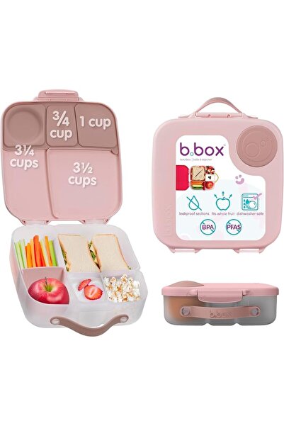 b.box صندوق غداء كبير الحجم للأطفال - ميدنايت: صندوق بينتو بأربعة أقسام (2 مق...