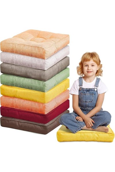 jaffiust Floor Cushion,40x40x9cm 8Pcs Seating Set for Activities