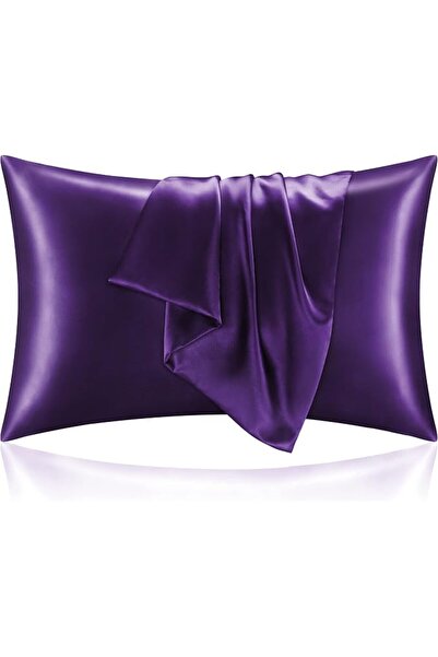 BEDELITE Satin Pillowcase with Zipper 2 Pack, White Pillow Cases Standard Siz...