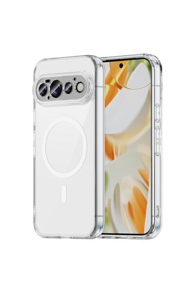 Microsonic Google Pixel 11 Pro Uyumlu Uyumlu Kılıf MagSafe Clear Sararmaz Şeffaf