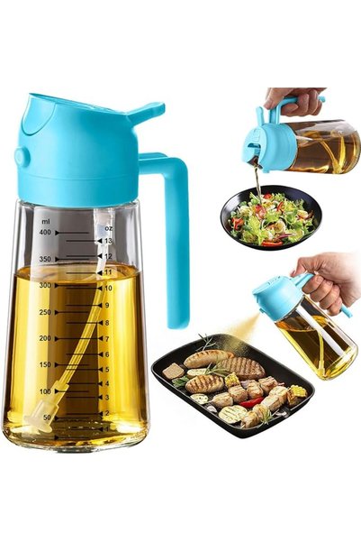TrendPlain زجاجة رذاذ زيت الزيتون سعة 470 مل لأدوات المطبخ - زجاجة موزع زيت ا...