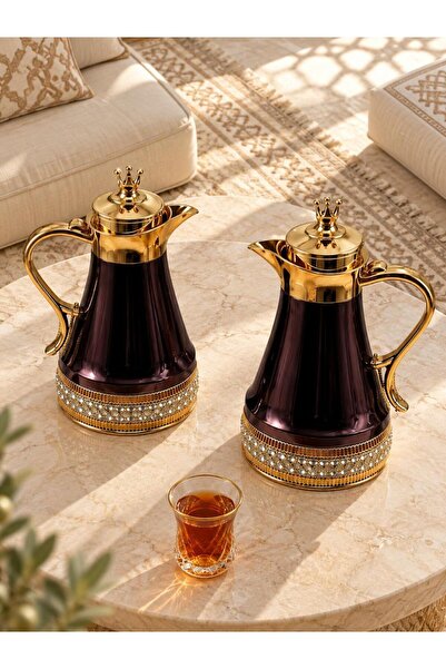 Generic Molochi Burgundy and Gold Crown and Tiara Set - Crystal-Embellished B...