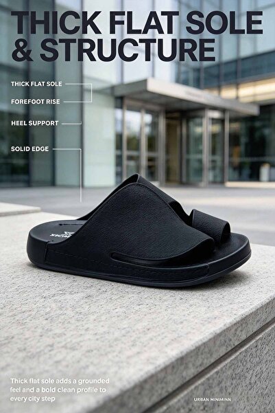 Alnoor Global Store Soft Lined Leather Slip-On Slides with Structured Fit