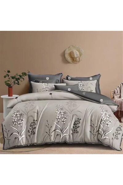 GOLDEN HOME طقم أغطية سرير مقاس كينج/مقاس فردي، غطاء لحاف، غطاء وسادة، 6 قطع،...