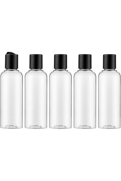 MAKINGTEC 4.2oz Clear Plastic Empty Travel Bottles with Disc Top Flip Cap, BP...