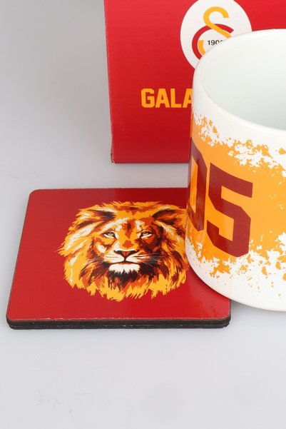 Galatasaray Lisanslı Kupa ve Bardak Altlığı Seti Dekomus Cep Defteri Hediyeli
