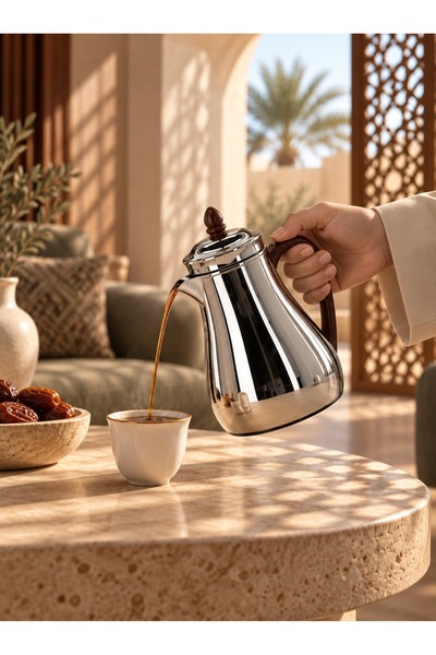 Generic Modern Stainless Steel Coffee Thermos with Glossy Finish and Luxuriou...