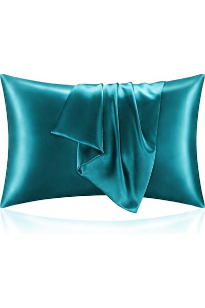 BEDELITE Satin Pillowcase with Zipper 2 Pack, White Pillow Cases Standard Siz...