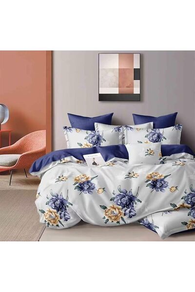 GOLDEN HOME طقم أغطية سرير مقاس كينج/مقاس فردي، غطاء لحاف، غطاء وسادة، 6 قطع،...