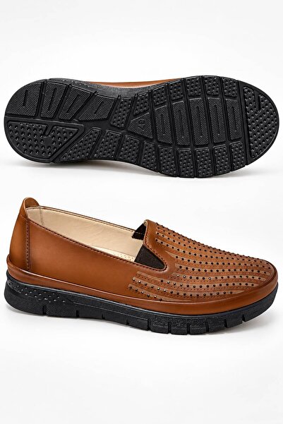 SOLERIUM SHOES Tam Ortopedik Taş Detaylı Babet Ayakkabı Anne Ayakkabı Günlük Ayakkabı Klasik Ayakkabı