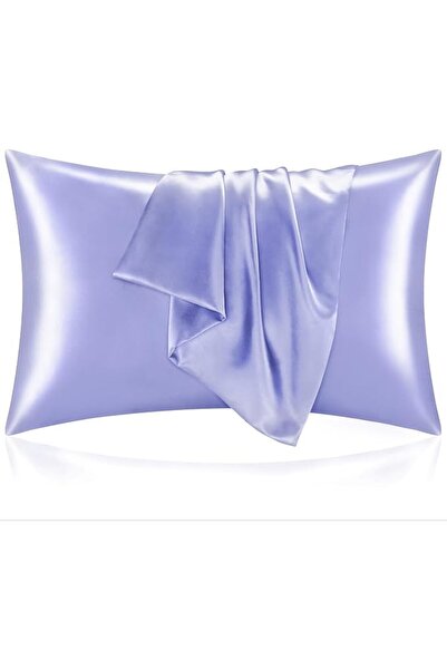 BEDELITE Satin Pillowcase with Zipper 2 Pack, White Pillow Cases Standard Siz...