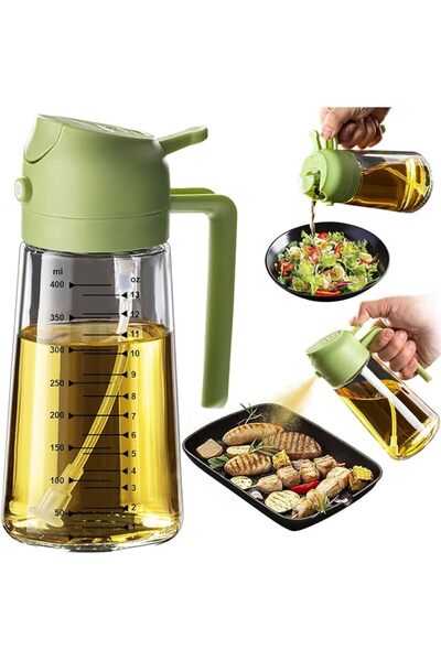 TrendPlain 16oz/470ml Olive Oil Sprayer for Cooking - 2 in 1 Olive Oil Dispen...