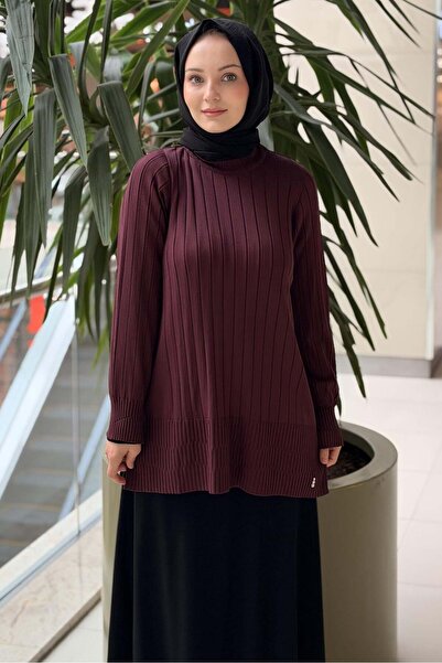 MISS DALIDA Missdalida Thick Ribbed Tunic with Elastic Waist