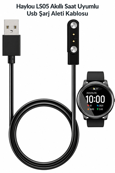 Dexmon Haylou LS05 Akıllı Saat Uyumlu Yüksek Kalite Usb Şarj Aleti Kablosu