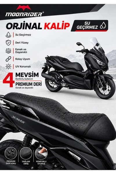 Moonrider Kuba Blueberry Motorcycle Leather Saddle Cover 4 Seasons Universal Bottom-Adjustable Velcro Motor Seat Cover Mr-Sc11