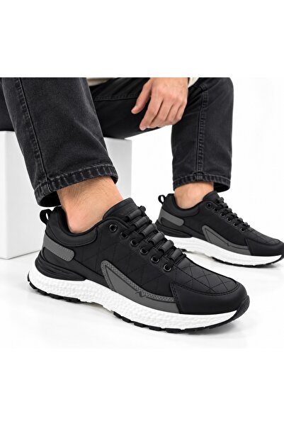 Anıl Ayakkabı Nk Alvaro Men's Black Memory Orthopedic Insoles Daily Sneaker W...