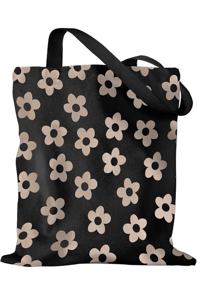 Miss Adola Aesthetic Canvas Tote Bag with Pattern for Women, Sturdy Cloth Cot...