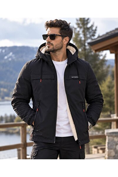 Last fashion New Season Men's Fur-Lined Water and Wind-Resistant Coat Jacket