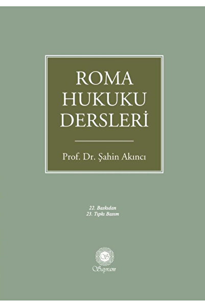 Sayram Yayınları Roma Hukuku Dersleri