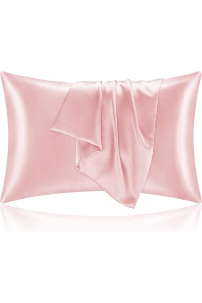 BEDELITE Satin Pillowcase with Zipper 2 Pack, White Pillow Cases Standard Siz...