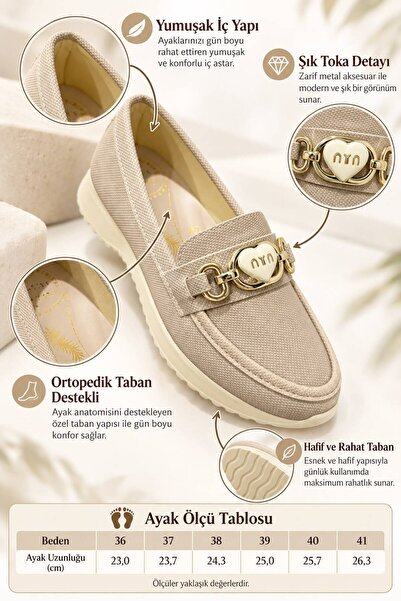 SOLERIUM SHOES Mevsimlik Günlük ortopedik rahat Tokalı kadın babet ayakkabı
