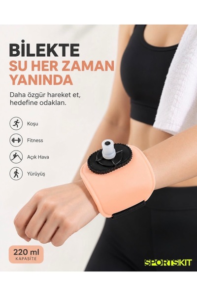 Bileğe Takılabilir Spor Suluk - Egzersiz, Yürüyüş ve Koşu İçin Pratik Suluk