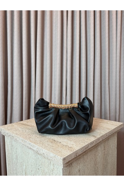 Remy Bags Siyah Gold Aksesuarlı El Çantası Mini Boy