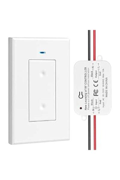GENERAL Overtia Wireless Light Switch Kit, 100ft Range, Remote Control for Ce...