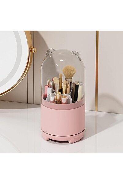GENERAL Tszuoq Makeup Brush Storage Container 360 Degree Rotating Brush Holder