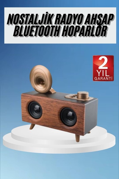 TEDARİKET Gramafon Radyo Bluetooth Hoparlör Nostaljik Radyo