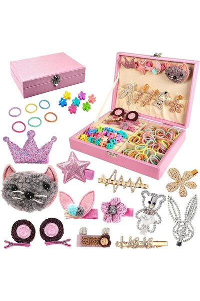 GENERAL SOOO GOOD 156Pcs Girls Hair Accessories Gift Set, Summer Cute Hair Cl...