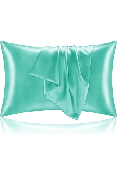 BEDELITE Satin Pillowcase with Zipper 2 Pack, White Pillow Cases Standard Siz...