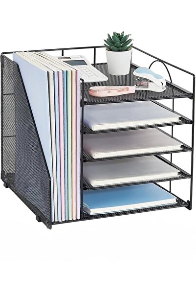 GENERAL DL&3UP 5-Tier Desk Organizer with File Holder – Vertical Paper Letter...