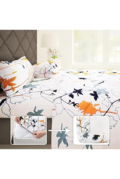 Fashion Story Home Story@Home Bedsheet for Double Bed | 100% Cotton Elastic F...