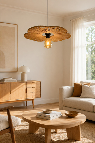 afralya home AFRALYAHOME Handmade İskandinav Rustik Tekli Sarkıt Avize DUY DA...