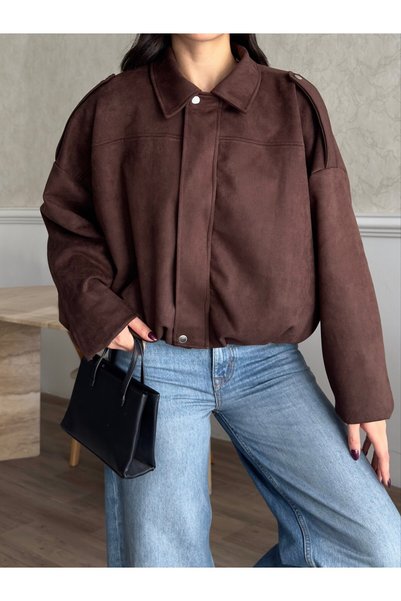 ZTO Women's Suede Bomber Jacket