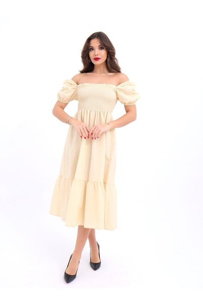 bysocafashion Women's Novara Carmen Collar Gipeli Off Shoulder Short Balloon ...