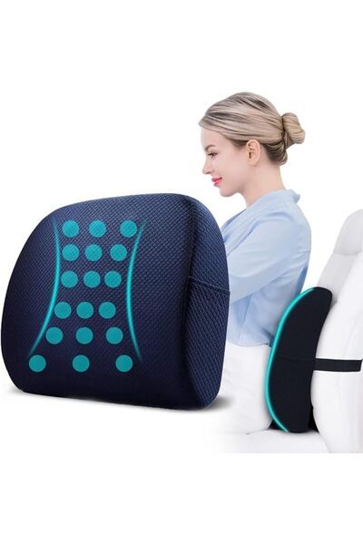 Yelajoy وسادة دعم قطنية قابلة للتعديل، تحسن آلام أسفل الظهر وعظم الذيل مع حزا...