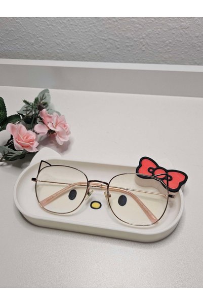 GF3D طبق نظارات على شكل قطة لطيفة بتصميم ثلاثي الأبعاد - منظم للنظارات والمفاتيح والمجوهرات