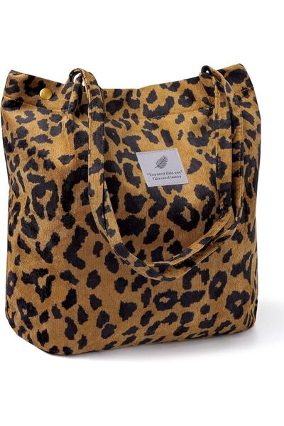 GENERAL Women Tote Bags Grocery Shoulder Bag Corduroy with Inner Pocket for W...