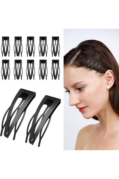 Sightor 10 قطع مشابك شعر معدنية مزدوجة الإمساك، مشابك شعر قابلة للطي