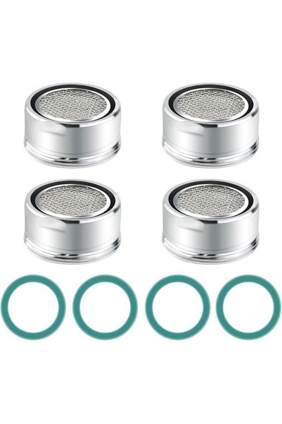 GENERAL 4 Pack Faucet Aerator Replacement Parts with Filter - Brass Shell Mal...