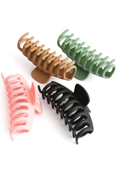 GENERAL 4 Pack Hair Claw Clips, 4.33inch Large Big Nonslip Hair Clips, Strong...