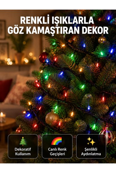ucuzteknom 50 Led Transparent Cables 5 m Lighting Light Decoration Led New Ge...