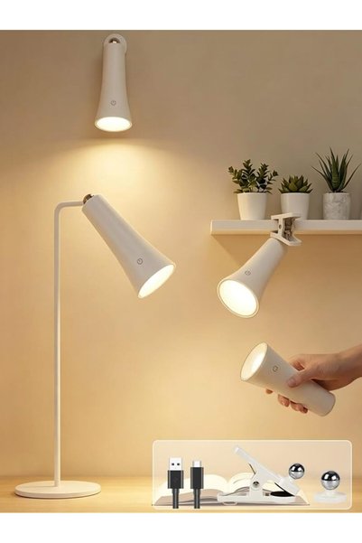 Xkimos 4-in-1 Desk Lamp,Rechargeable LED Cordless Table Lamp,Magnetic Wall Mo...